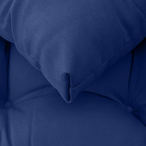 Image of QILLOWAY Indoor /Outdoor Square Seat Patio Cushion -Set of 2,19-Inches(Navy)