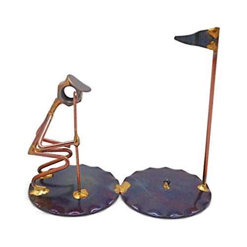 Golf Short Putt Man Collectible Handmade Metal Art Figurine, Desk Accessories, Trophy, Boss Gift, Office Décor, Business Professional, Golfing #TOP4