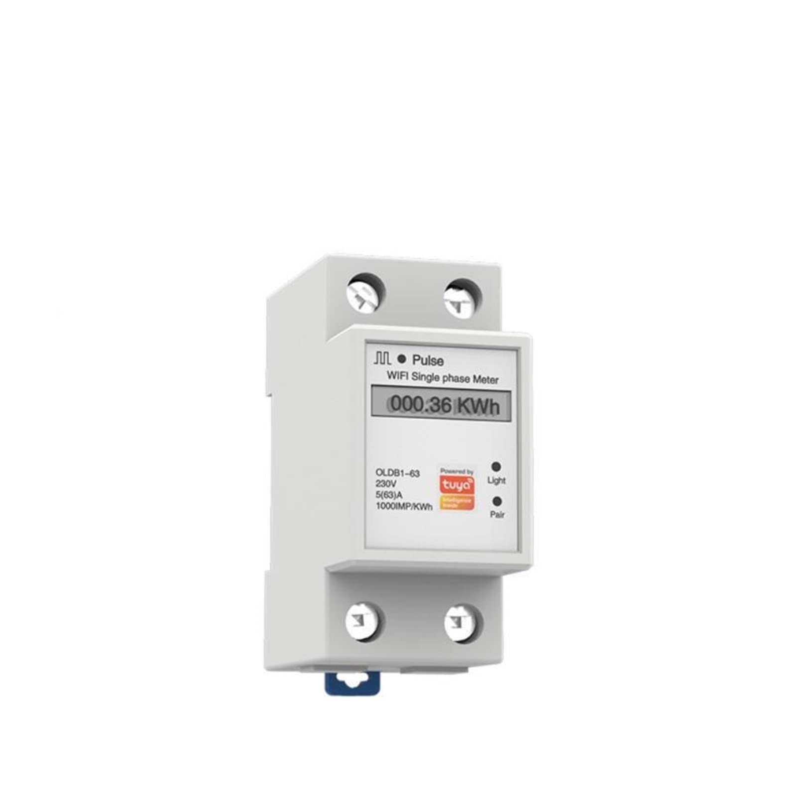 Monitor de energía del medidor inteligente, Medidor de energía de medición inteligente WiFi 110-286V TUYA / SMART LIFE App DIN RAIL monofásico inteligente WIFI Interruptor de medición Fácil instalació