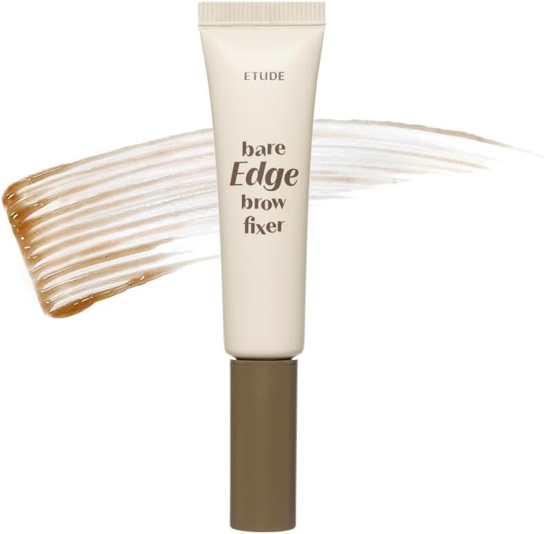 Bare Edge Brow Fixer, Strong Brow Fixer, Natural Eyebrow Shaping, Slim Triangular Brush, Gel Type, Sheer Brown Color, Non-permanent, Washable, Daily Makeup, Korean Makeup, Beauty (0.247 Ounce)