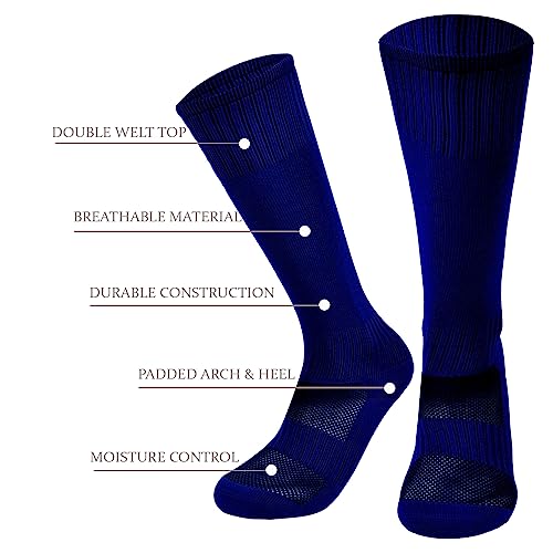 Marchare Boys Soccer Socks Toddler Football Socks Knee High Solid Sports Socks For Boys Girls2
