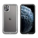 Pelican iPhone 11 Pro Max Case, Marine Case - Military Grade Drop Tested – TPU, Polycarbonate, Liquid Silicon Protective Case for Apple iPhone Xs Max (Clear/Black), C57040-001A-CLBC