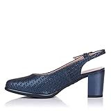  PITILLOS 1562 Zapato Talon Abierto Tacon Mujer Marino 37