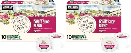 Image of New England Coffee Single Serve Pods, Donut Shop Blend Light Roast 10 Count (Pack of 2)