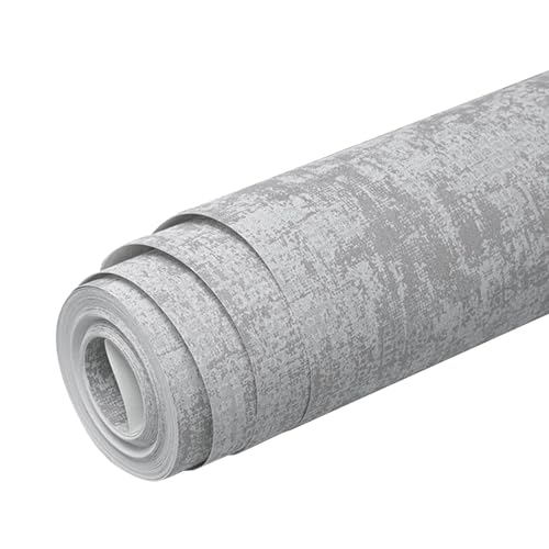 Pcingsia Papel pintado moderno para sala de estar, papel de pared texturizado de hormigón a prueba de suciedad, 920 x 53 cm, papel pintado de cemento elegante, papel tapiz multiusos para dormitorio