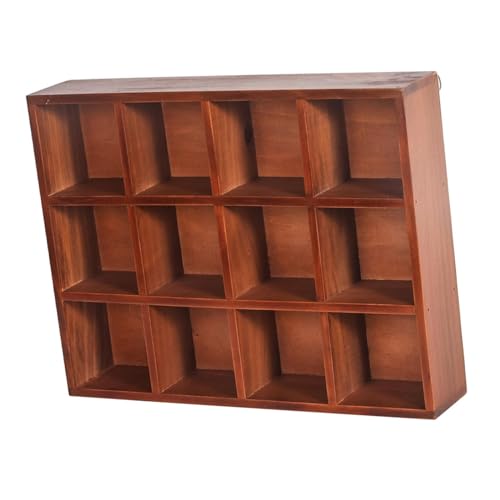 LOVIVER Holz mit 12 Fächern, Regal, schwebendes Regal zum Präsentieren von Miniaturen, Spielzeug und Zubehör,
