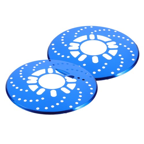 Image of Toyvian 2pcs Brake Disc Cover, Car Brake Disc Decorative Plate, Aluminum Alloy, Blue, Easy to Install, Lightweight, for Car Modification
