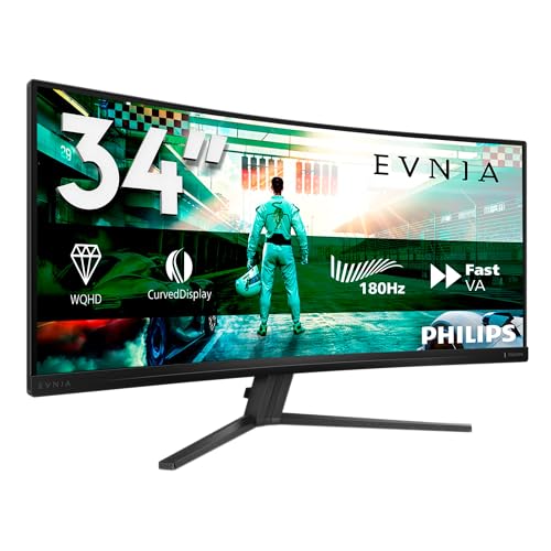 Philips Gaming Monitor 34M2C3500L 34 pollici, Curvo, 3440x1440,...