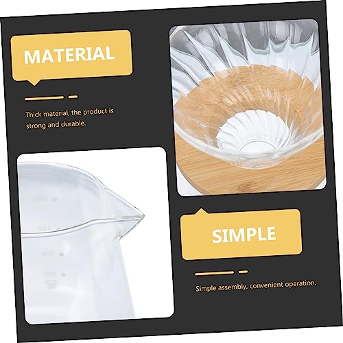 VOSAREA 2 Conjuntos De Tigela De Filtro Para Cafeteira Manual De Madeira