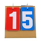 Gatuida Kleiner Anzeigetafel Punktezähler aus Papier und Kunststoff Tragbarer Tisch Wendewipper für Fußball Volleyball Kartenspiele Kompakte Sportanzeigetafel für Indoor und Outdoor