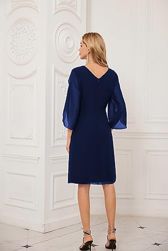 Image of GRACE KARIN Womens Formal Wedding Guest Dress 2026 Chiffon Cocktail Dress Mother of the Bride Dresses Midi Fashion Clothing