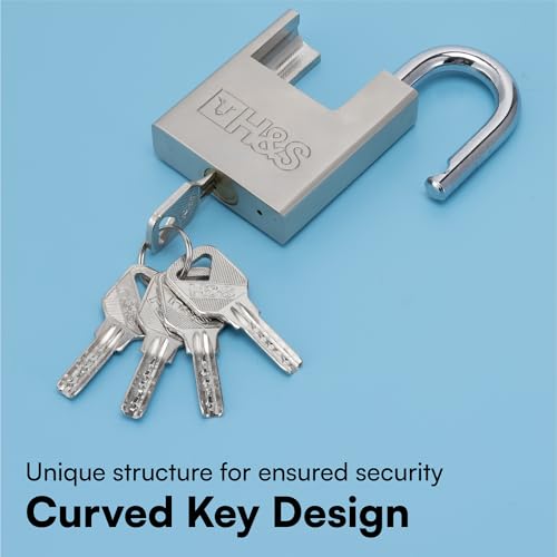 H&S High Security Padlocks with Keys Outdoor - Heavy Duty Waterproof 60mm (2.4") 2 Padlock & 5 Key Set - Pad Lock for Outdoor Ideal for Warehouse Container Garage Shutter or Gate