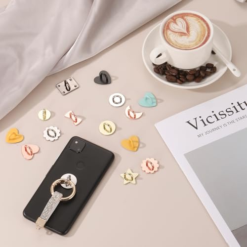 Anillo charm para teléfonos PATIKIL de aleación robusta verde oscuro 5