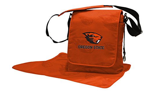 Wild Sports NCAA College Oregon State Beavers Messenger Diaper Bag, 13.25 x 12.25 x 5.75-Inch, Orange