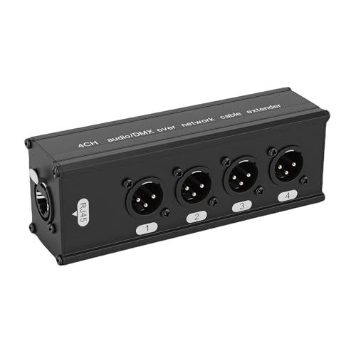 Convertisseur XLR vers Ethernet 4 canaux pour éliminer les parasites audio via câble réseau Cat5