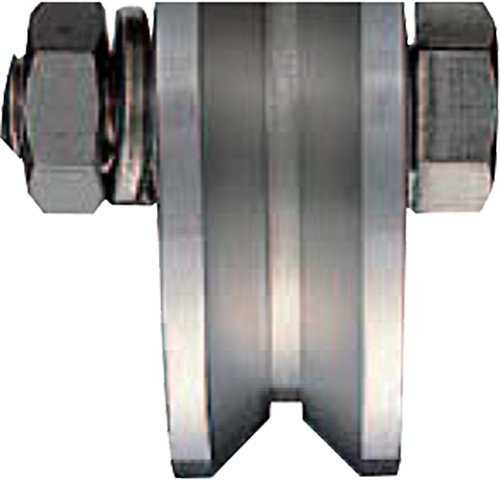 Yokozuna JCPW2005 Stainless Steel Heavy Door Wheel, Wide Type, V-Type, Car Only, 7.9 inches (200 mm)