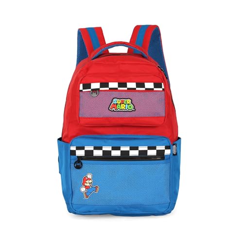 Mochila De Costas Escolar Super Mario Bros Oficial (Azul)