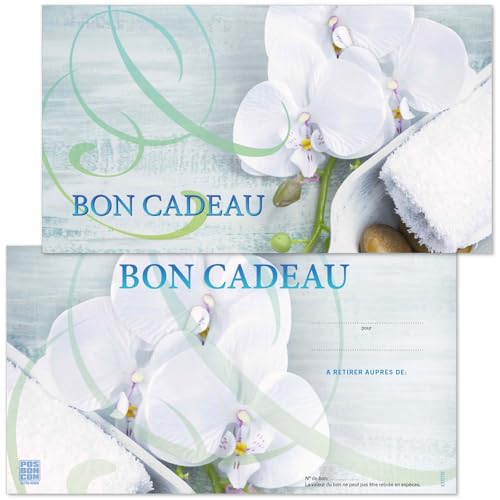 POS BON COM by POS - HAUER - POS BON - 25 bons cadeaux à remplir - formulaires imprimés pour des esthéticiennes et d'autres entreprises KS1273F-25-V1