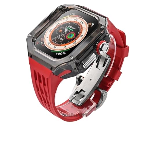 Bracelet montre Fluororubber pour iWatch Ultra au sport et au quotidien boîtier 49mm