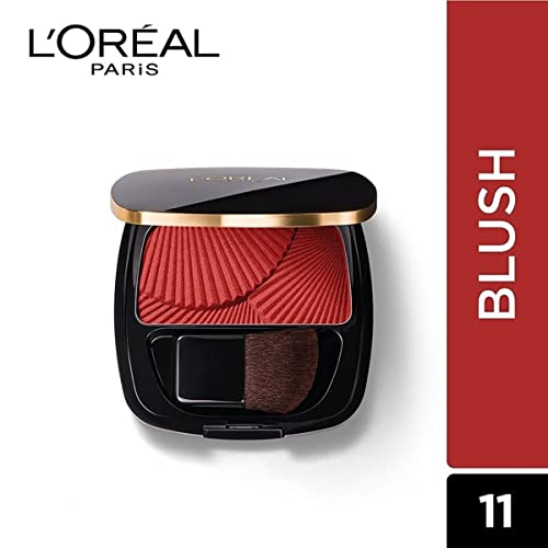 L'Oréal Paris Matte Blush, Highly Blendable and Buildable Application, Versatile Use, Incl. Mirror and Brush, Le Blush Bar Matte, 11 Be Fierce, 4.5g - Image 2