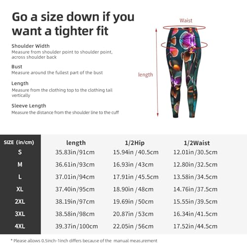 Leggings con estampado de orquídea para mujer que evitan transparencias 5