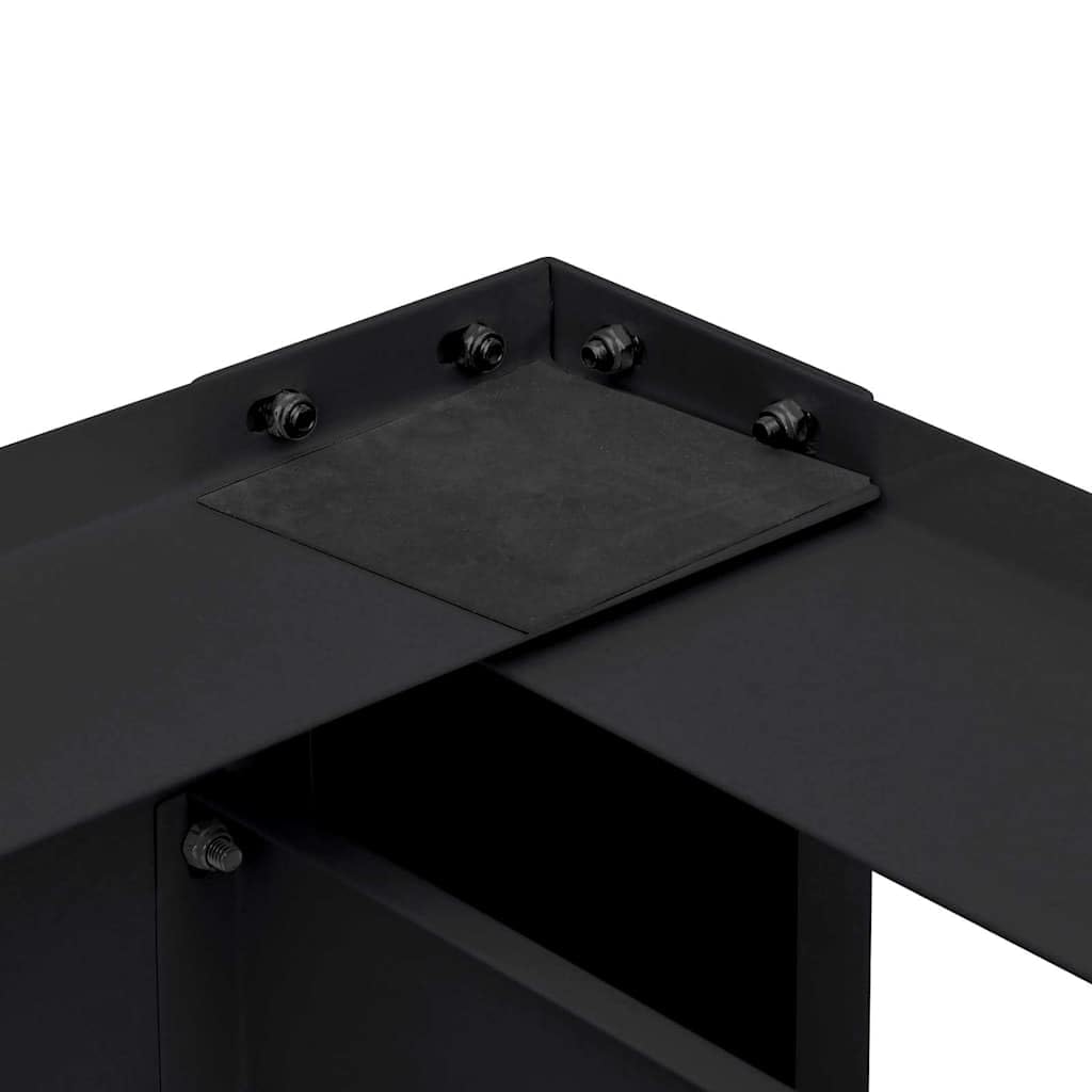 Waschmaschinen-Podest aus Stahl Schwarz, 127 x 54,5 x 32,5 cm, 2 Stück, mit verstellbaren Füßen, für Frontlader und Toplader, Innenbereich, reduziert Bücken und schützt Boden vor Kratzern