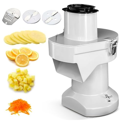 Picadora De Verduras Eléctrica De 200w, Cortadora Trituradora Cortadora De Verduras Comercial 3 En 1 - Salida De 180 Kg H, Entrada Y Salida De A Picadora De Verduras Eléctrica De 200w, Cortadora Trituradora Cortadora De Verduras Comercial 3 En 1 - Salida De 180 Kg H, Entrada Y Salida De A