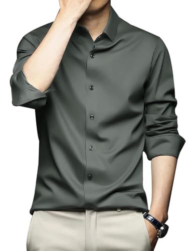 Image of CVC Mens Satin Regular Fit Formal Shirt.