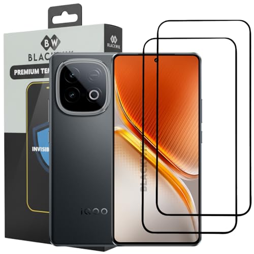 Image of Blackwik Tempered Glass Screen Protector for iQOO Neo 10 5G / iQOO Neo 10R 5G with Edge-To-Edge Protector Coverage | Easy Installation Kit (Black) (Pack Of 2)