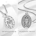 EUDORA Virgin Mary Necklace Miraculous Medal for Women Men S925 Sterling Silver, Blessed Mother Medal Virgin Mother Mary Virgencita Pendant Religious Christian Jewelry Gift for Womens Men, 22