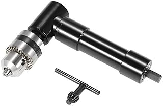 KKmoon Cordless Right Angle Drill Attachment Adapter With 3/8" Keyed Chuck 8mm Hex