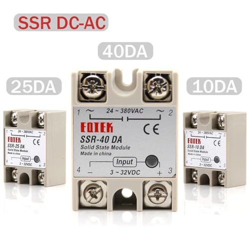 Relé de estado sólido SSR-10DA modulo CC a CA para control PID 10A 2