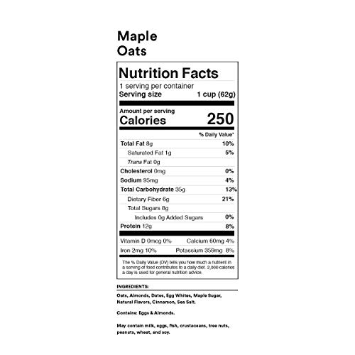 Rx A.m. Oats Oatmeal Cups, 12G Protein, Gluten Free Snacks, Maple (12 Cups) #TOP5