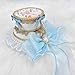 Women's Lolita Hair Accessories Tea Cup Top Hat Court Rococo Spanish Flat Hat for Halloween Party (Blue)