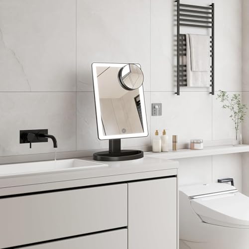 Espejo de Maquillaje Iluminado Grande con 3 Modos de Luz y Aumento 10X miniatura 5