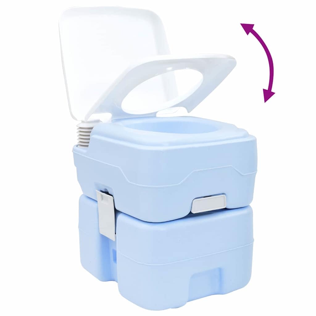 Mangloder - Toilette portatile da campeggio, 41,5 x 36,5 cm, in polietilene resistente, resistente alle intemperie, leggera, con pompa a soffietto e apertura di scarico a T, ideale per esterni, camper
