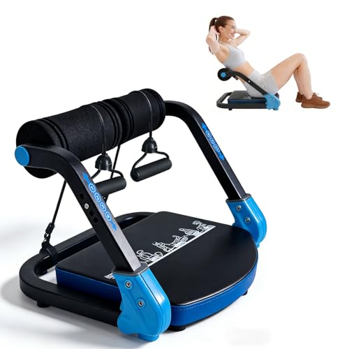 PRIJESSE Ab Machine, Sit Up Exercise Equipment With 3 Adjustable Resistance, Fitness Equipment For All Ages, Ab Trainer, Foldable Ab Crunch Machine for Home Gym