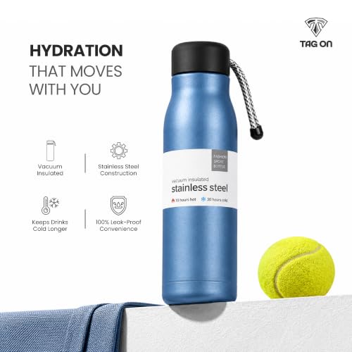 Image of 304 Stainless Steel Water Bottle 500 ml | Hot & Cold | Durable & Leak-Proof | For Office, Home, Kids, School For Women Men | 500ml water bottle | Ice Blue