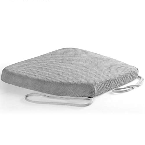 Coussin de Coussin de Coton de mémoire for Le Bureau dinant Le Coussin antidérapant de Tabouret de Chaise (Couleur : Gris, Size : 40X42X4CM) Cover