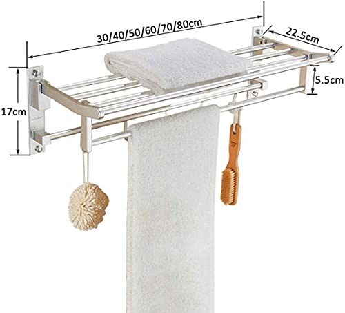 Solución para baños pequeños con este estante plegable de aluminio 3