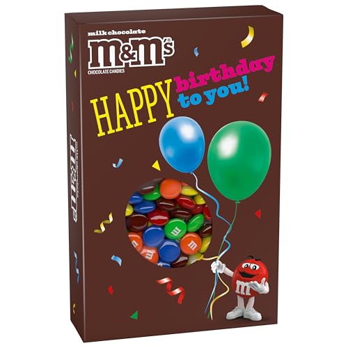 M&M'S Milk Chocolate Candy Birthday Card & Gift Box All in One Present