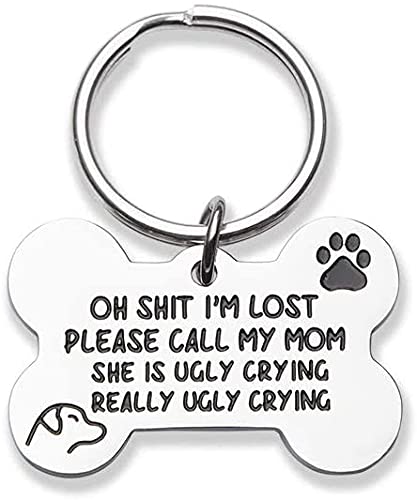 Govind Crafted Custom Dog Tag Microchip Dog Tag Pet Tag Dog ID Tag Puppy Tag Personalized Dog Tag Engraved Pet ID Tag Personalized ID Tag for Dogs Tag, Silver, small 2.5cm (GCDT08)