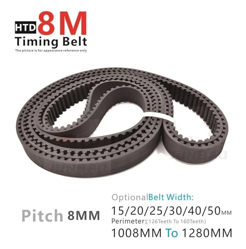 Courroie de synchronisation HTD8M robuste pour imprimante 3D et robotique - 3