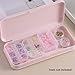 FSpronail Nail Art Tool Storage Box, Plastic Manicure Tool Box, Manicure Efile Accessories Drill Kit Case, Beauty tool Case, Tweezers Container, Travel Salon Home, Nail Implement for Esthetician -Pink
