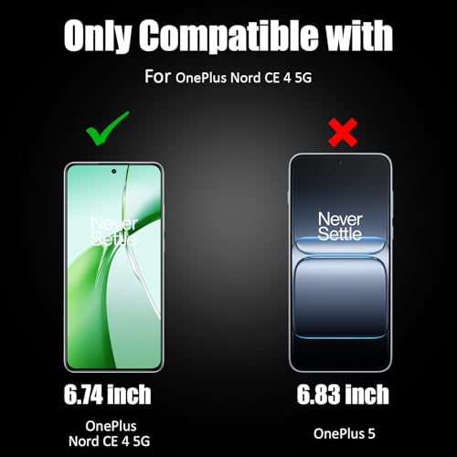 Image of AIBEX Military-Grade Tempered Glass Screen Protector Compatible for Oneplus Nord CE 4 5G / Oneplus Nord 4 5G with Edge to Edge Coverage and Easy Installation kit
