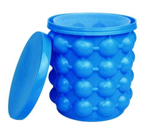 Cubetera y hielera de silicona XJSXZC, portátil, azul miniatura 1