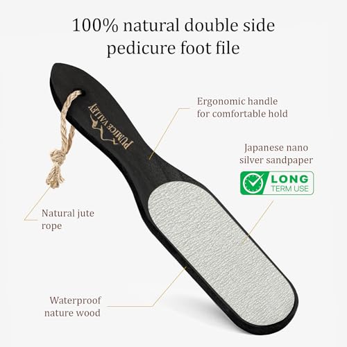 Image of Pumice Stone Foot Scrubber - Pedicure Foot File with Handle for Dry Dead Skin - Callus Remover for Feet - Foot Scraper - Exfoliating Brush for Heels, Elbows, Hands