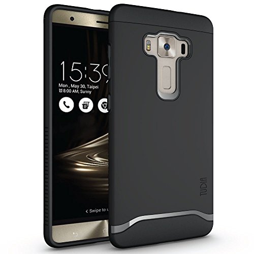 TUDIA ZenFone 3 Deluxe ZS570KL Case, Slim-Fit Merge Dual Layer Protective Case for ZenFone 3 Deluxe (ZS570KL) (Matte Black)