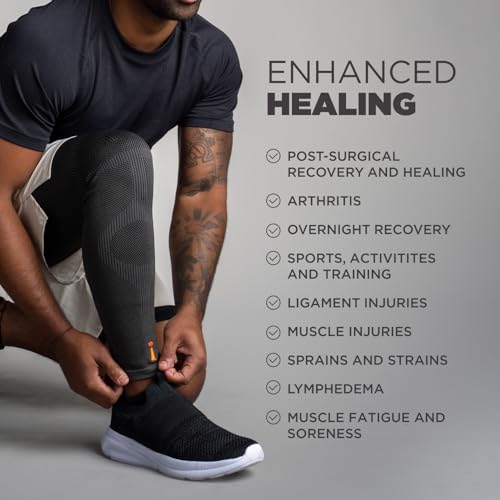 Image of Incrediwear Leg Sleeve 2pk - Full Length Long Leg Sleeve for Leg Pain Relief & Muscle Recovery, Helps Reduce Swelling & Inflammation, Promotes Circulation, Leg Sleeves for Men & Women (Black, Small)