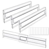 girldate 引き出し 仕切り板 4個セット 伸縮式 長さ調節 調整可能 伸縮範囲28-52cm 自由に組み合わせ 衣類の仕切り 整理用 分類収納 整理整頓 多機能 キッチン オフィス 引き出し用